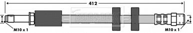Flexible de frein BORG & BECK BBH7295