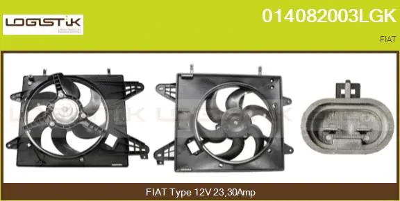 Moteur électrique, ventilateur pour radiateurs LGK 014082003LGK