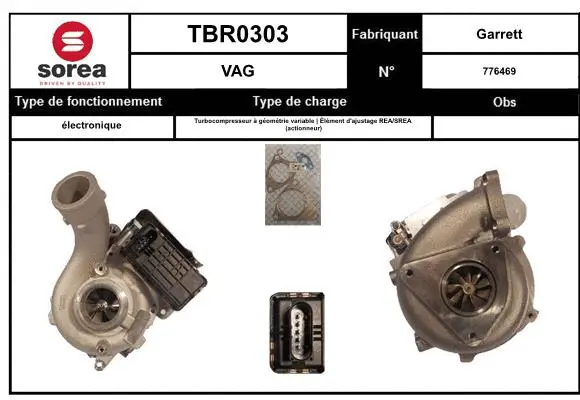Turbocompresseur, suralimentation EAI TBR0303
