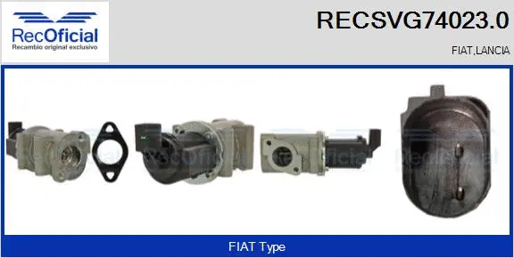 Vanne EGR RECOFICIAL RECSVG74023.0