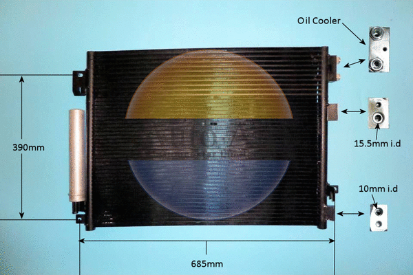 Condenseur, climatisation AUTO AIR GLOUCESTER 16-9655