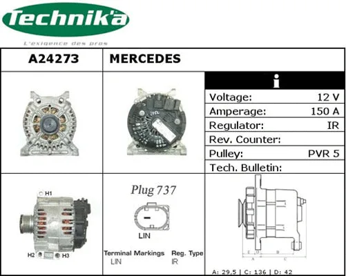 Alternateur Technika A24273