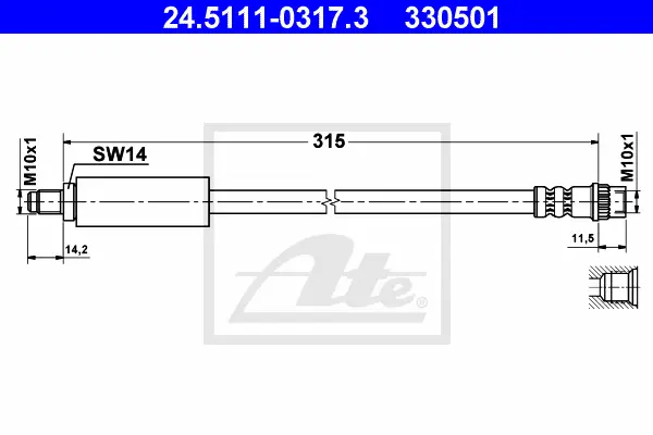 Flexible de frein ATE-APAC 24.5111-0317.3