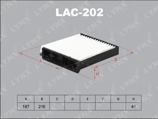 Filtre, air de l'habitacle LYNXAUTO LAC-202