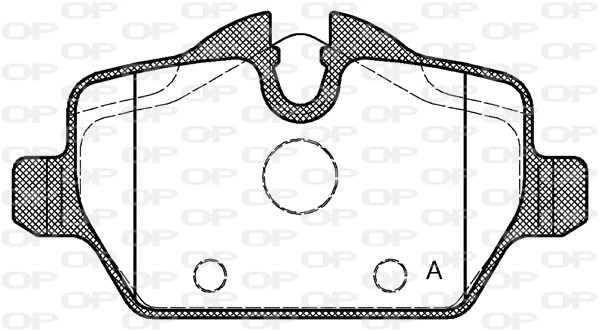 Kit de plaquettes de frein, frein à disque OPEN PARTS BPA1132.00