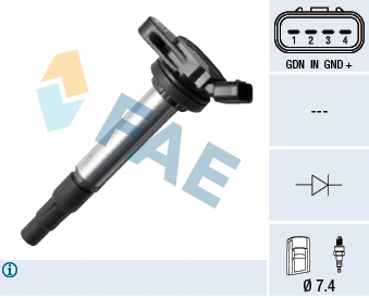 Bobine d'allumage FAE 80337