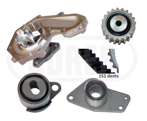 Pompe à eau + kit de courroie crantée DÜRER PA661050