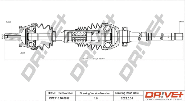 Arbre de transmission Dr!ve+ DP2110.10.0992