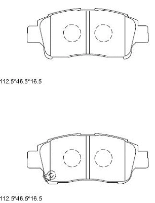 Kit de plaquettes de frein, frein à disque ASIMCO KD2701