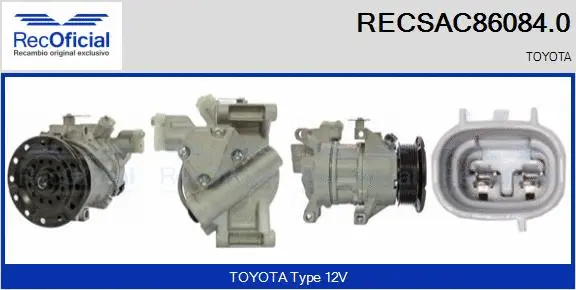 Compresseur, climatisation RECOFICIAL RECSAC86084.0