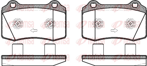 Kit de plaquettes de frein, frein à disque REMSA 0434.58