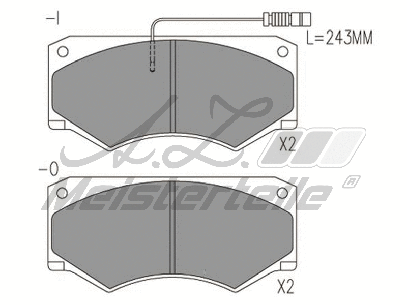 Kit de plaquettes de frein, frein à disque A.Z. Meisterteile AZMT-44-022-2130
