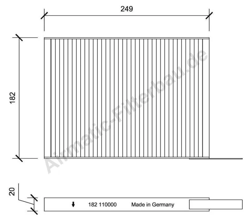 Filtre, air de l'habitacle AIRMATIC Filterbau IF0182
