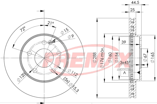 Disque de frein FREMAX BD-0117