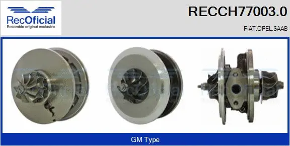 Groupe carter, turbocompresseur RECOFICIAL RECCH77003.0