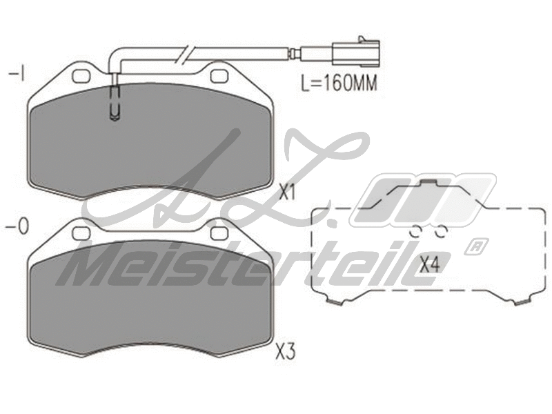 Kit de plaquettes de frein, frein à disque A.Z. Meisterteile AZMT-44-022-1721