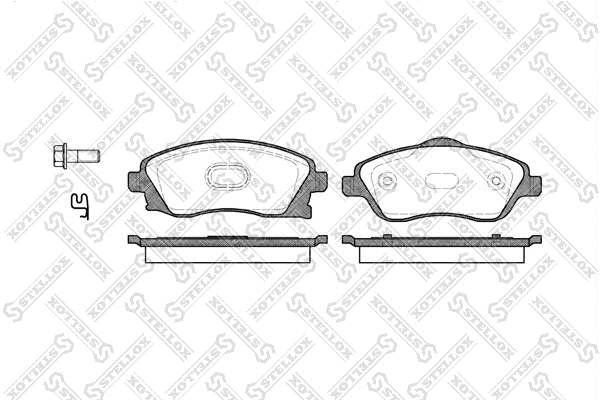 Kit de plaquettes de frein, frein à disque STELLOX 785 012B-SX