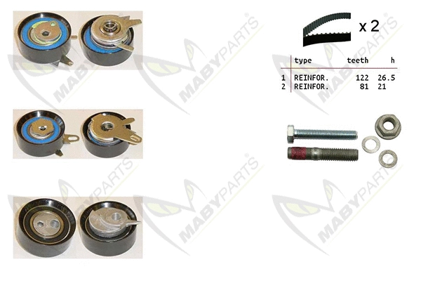 Kit de courroie crantée MABYPARTS OBK010210