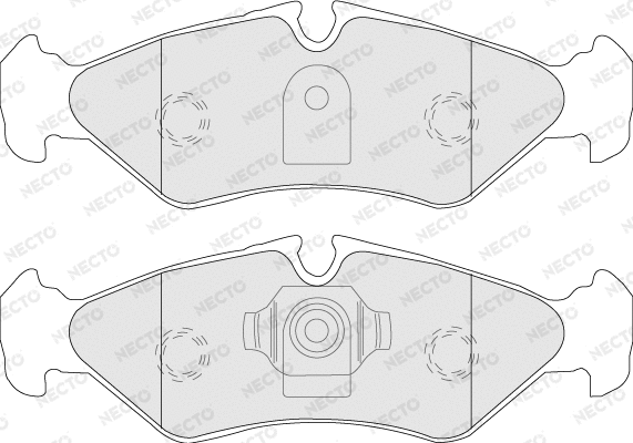 Kit de plaquettes de frein, frein à disque NECTO FD6676V