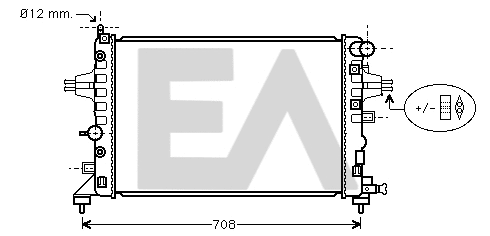Radiateur, refroidissement du moteur EACLIMA 31R54199