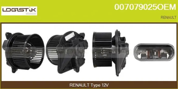 Pulseur d'air habitacle LGK 007079025OEM