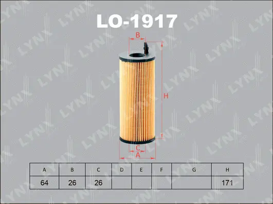 Filtre à huile LYNXAUTO LO-1917