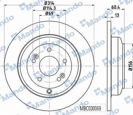 Disque de frein MANDO MBC030069