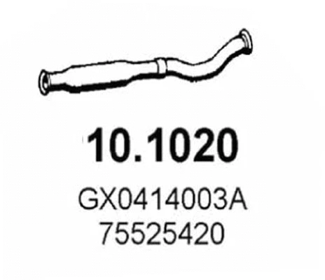 Tuyau d'échappement ASSO 10.1020