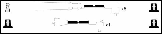 Kit de câbles d'allumage LEMARK HOES348