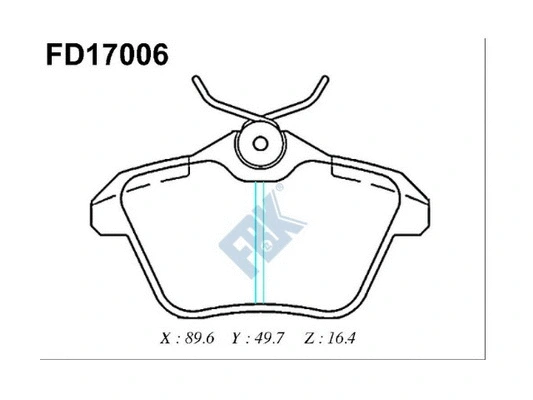 Kit de plaquettes de frein, frein à disque FBK FD17006