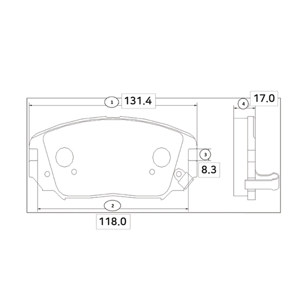 Kit de plaquettes de frein, frein à disque CTR GK0485
