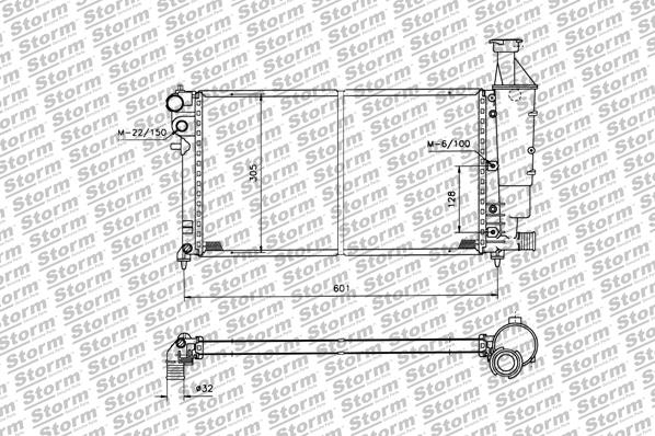 Radiateur, refroidissement du moteur STORM QUALITY PARTS 27004