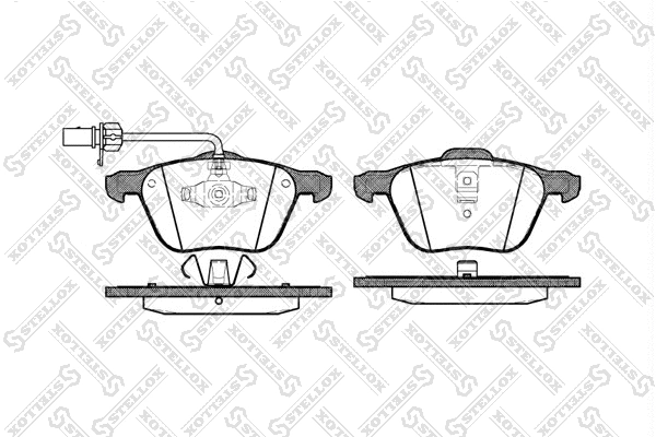 Kit de plaquettes de frein, frein à disque STELLOX 847 002B-SX