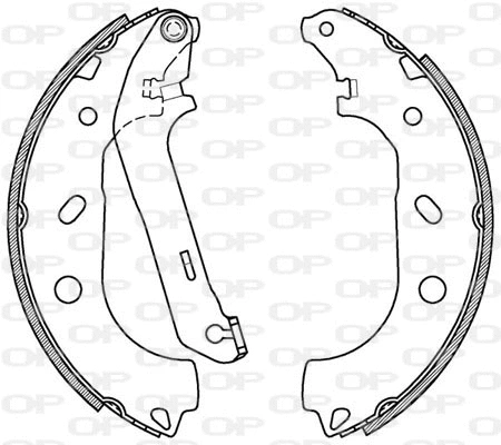 Jeu de mâchoires de frein OPEN PARTS BSA2090.00