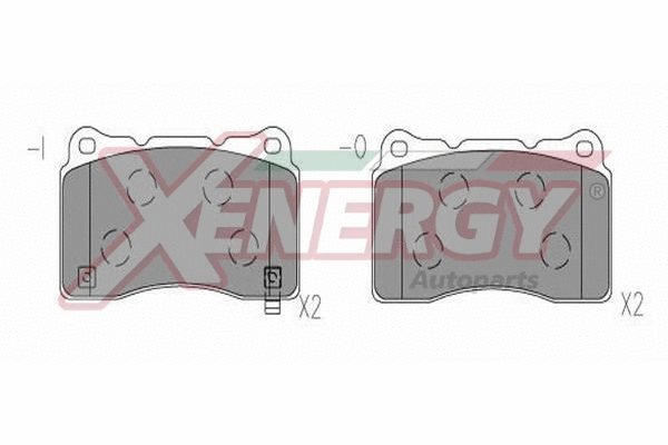 Kit de plaquettes de frein, frein à disque AP XENERGY X41317