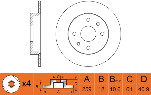 Disque de frein FIT FR0304
