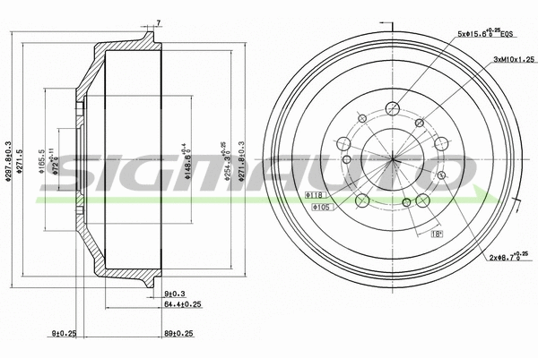 Tambour de frein SIGMAUTO DR5261