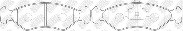 Kit de plaquettes de frein, frein à disque NiBK PN5106