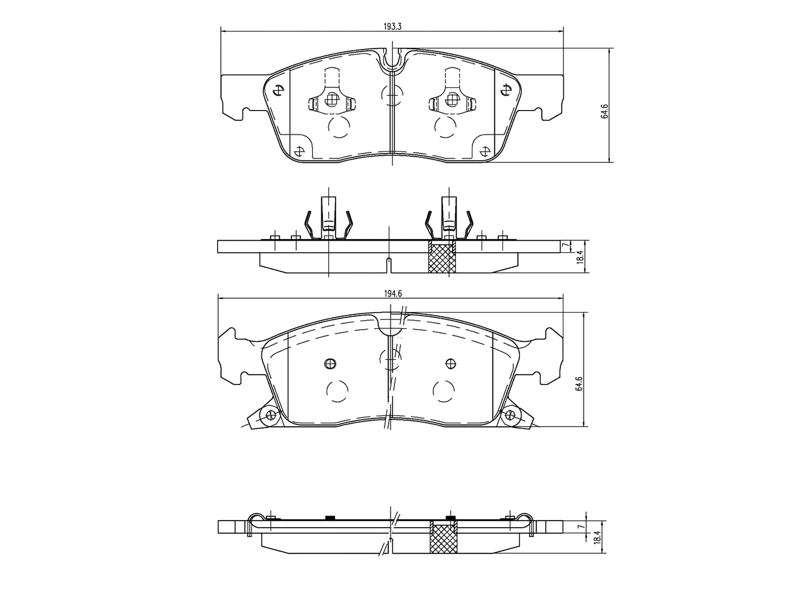 Kit de plaquettes de frein, frein à disque A.Z. Meisterteile AZMT-44-022-1352