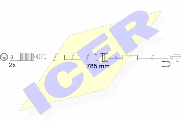 Contact d'avertissement, usure des plaquettes de frein ICER 610536 E C