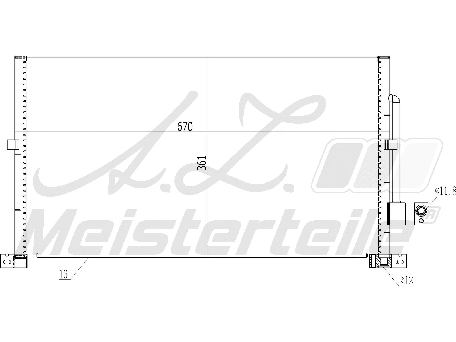 Condenseur, climatisation A.Z. Meisterteile AZMT-45-030-1207