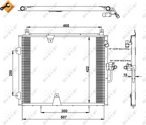 Condenseur, climatisation NRF 35129