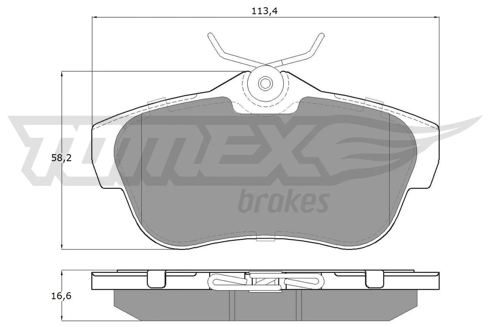 Kit de plaquettes de frein, frein à disque TOMEX Brakes TX 15-94