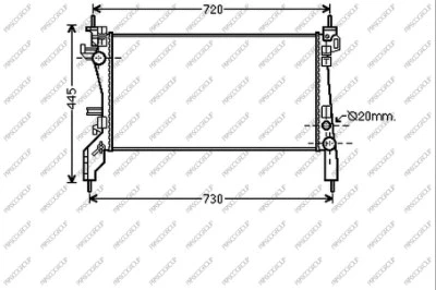 Radiateur, refroidissement du moteur PRASCO CI907R006