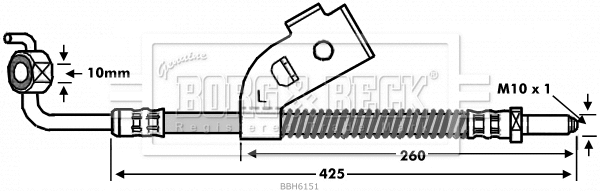 Flexible de frein BORG & BECK BBH6151