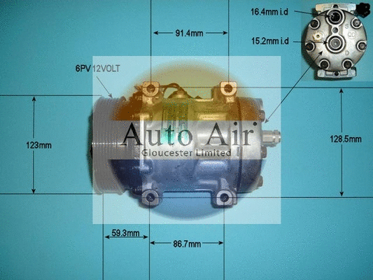Compresseur, climatisation AUTO AIR GLOUCESTER 14-8094