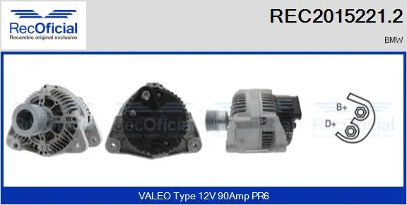 Alternateur RECOFICIAL REC2015221.2