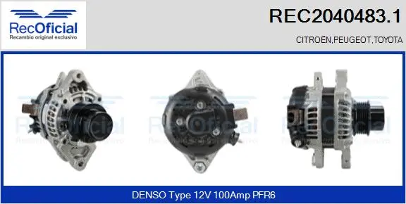 Alternateur RECOFICIAL REC2040483.1