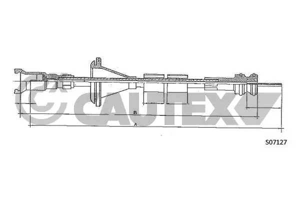 Câble flexible de commande de compteur CAUTEX 760936