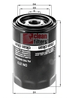 Filtre à carburant CLEAN FILTERS DN 273